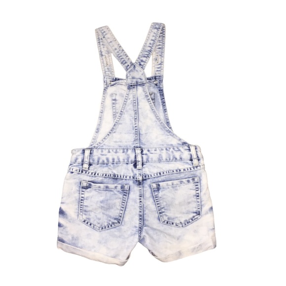 Squeeze Acid Wash Shorts Overalls Size 7 Shortalls Denim Retro Style Cute - Picture 5 of 10
